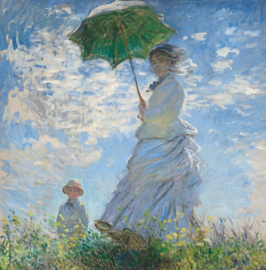 Claude Monet, Woman with a Parasol - Madame Monet and Her Son, 1875, oil on canvas, Collection of Mr. and Mrs. Paul Mellon, 1983.1.29