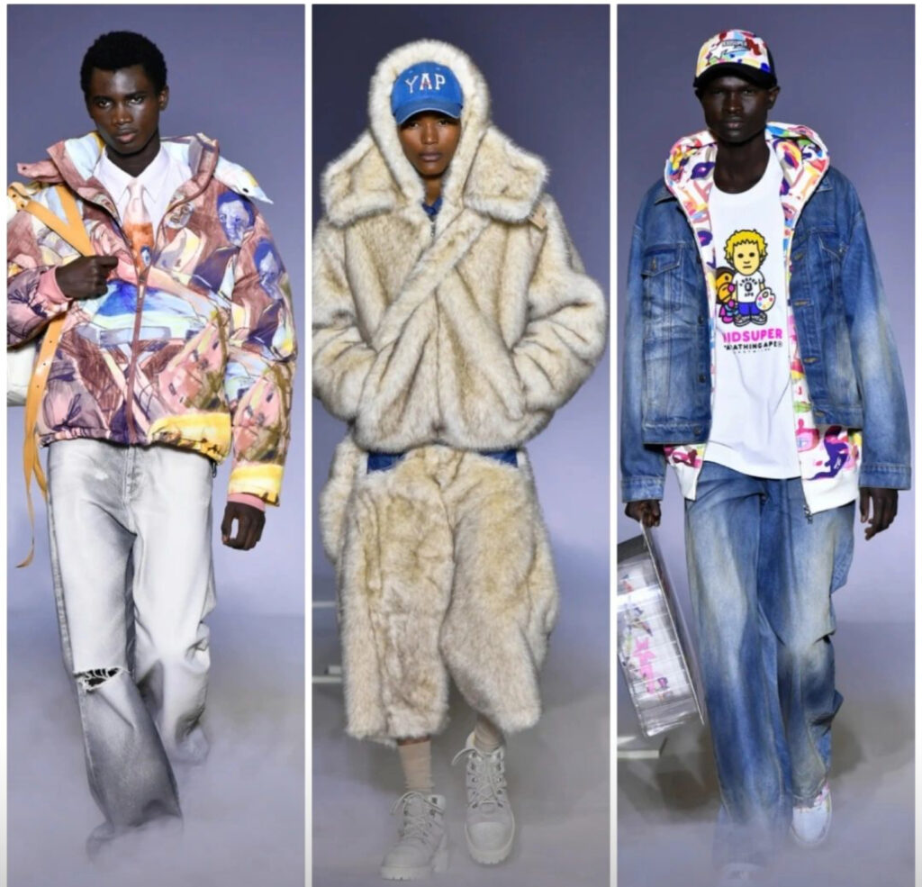 KidSuper Fall 2025 runway show at La Villette featuring tornado art installation and 50 look collection by Colm Dillane