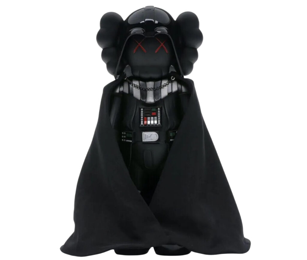 KAWS Dark Vader sculpture (2013), a stylized reinterpretation of Darth Vader with signature X-eyed skull features
