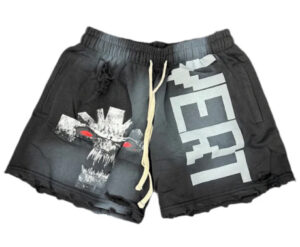 Vertabrae C4 Sweat Shorts in Vonster Black featuring anatomical cut and minimalist utility