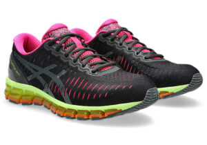 ASICS GEL-QUANTUM 360 I in Graphite Grey/Hazard Green featuring 360-degree GEL cushioning and sportstyle design