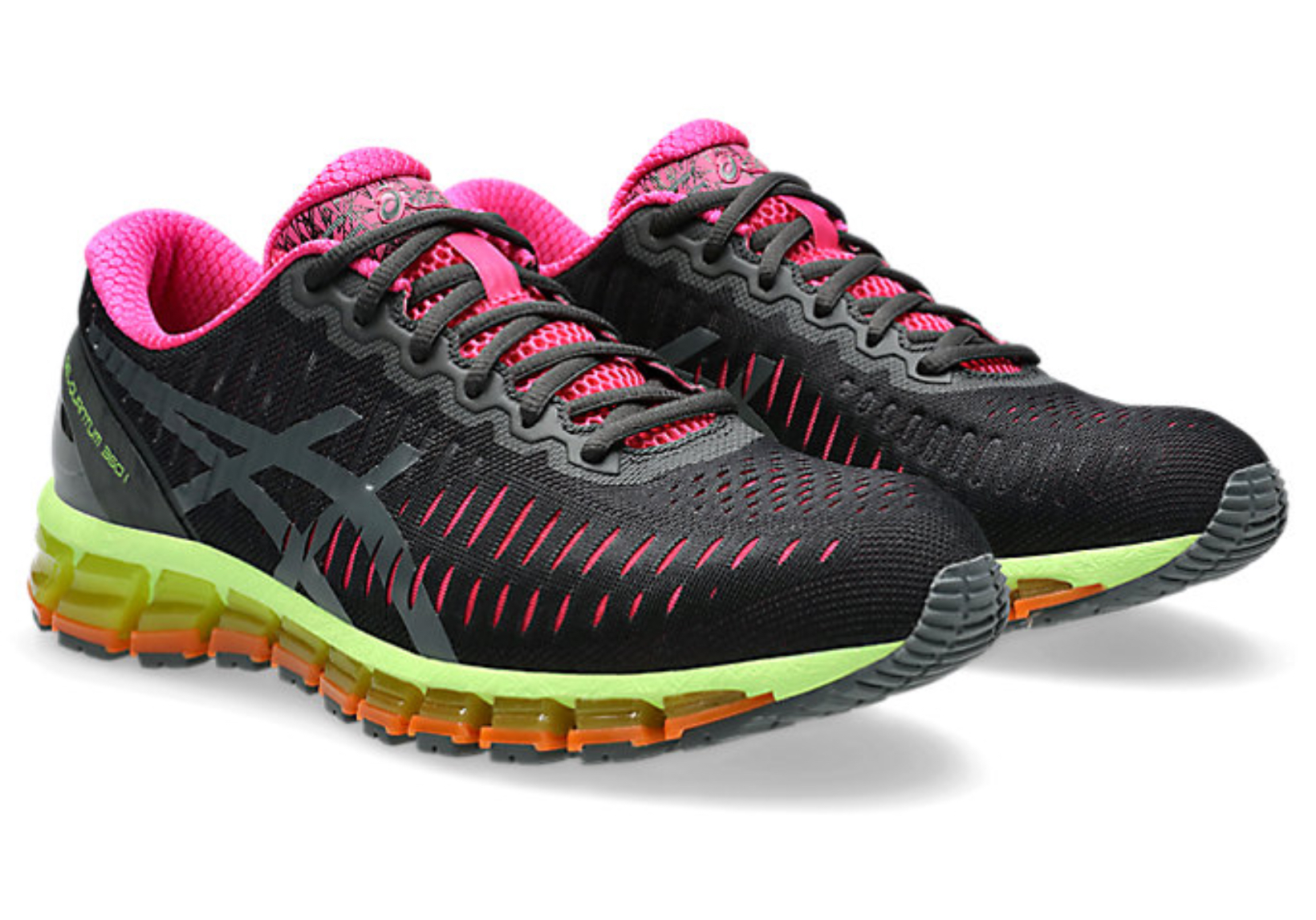 ASICS GEL-QUANTUM 360 I in Graphite Grey/Hazard Green featuring 360-degree GEL cushioning and sportstyle design
