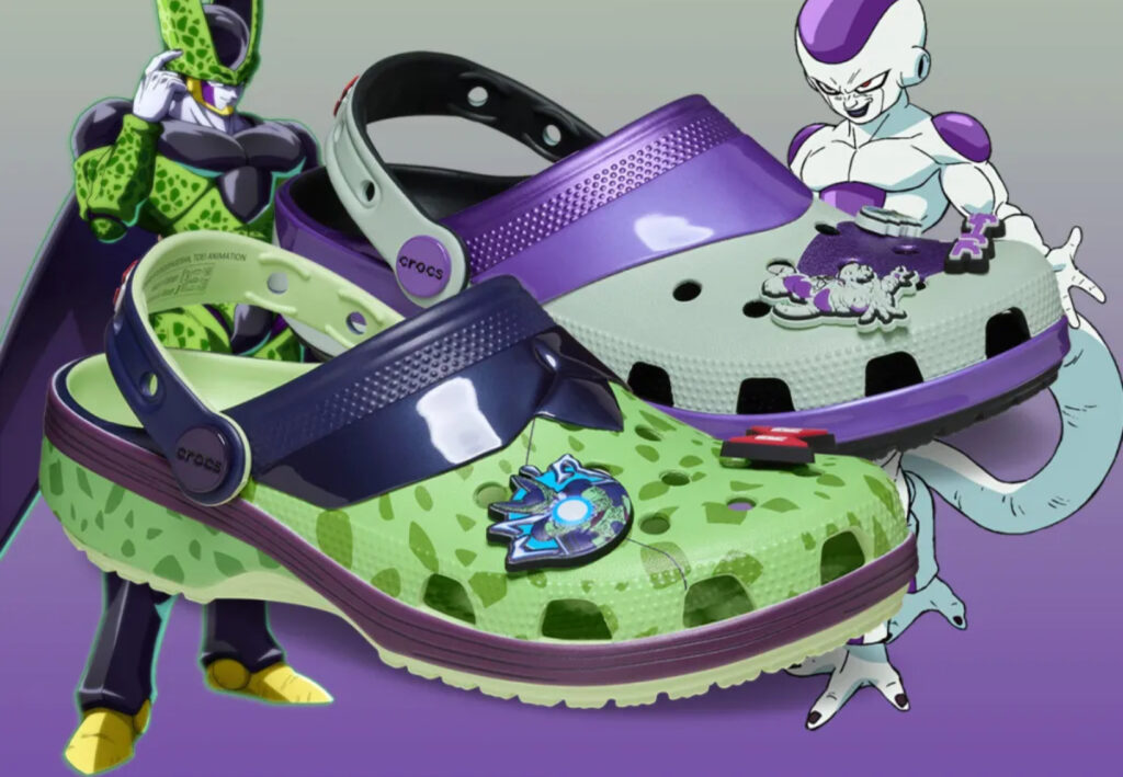 Dragon Ball Z clog shoes with Goku-inspired orange-blue colors and anime charms Dragon Ball Z clog shoes with Goku-inspired orange-blue colors and anime charms