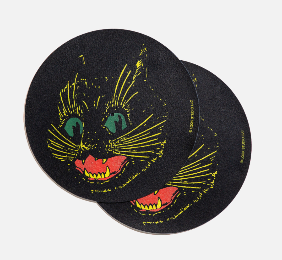 LQQK Studio CAT MAT featuring silkscreen-printed cat graphic on textile in home setting