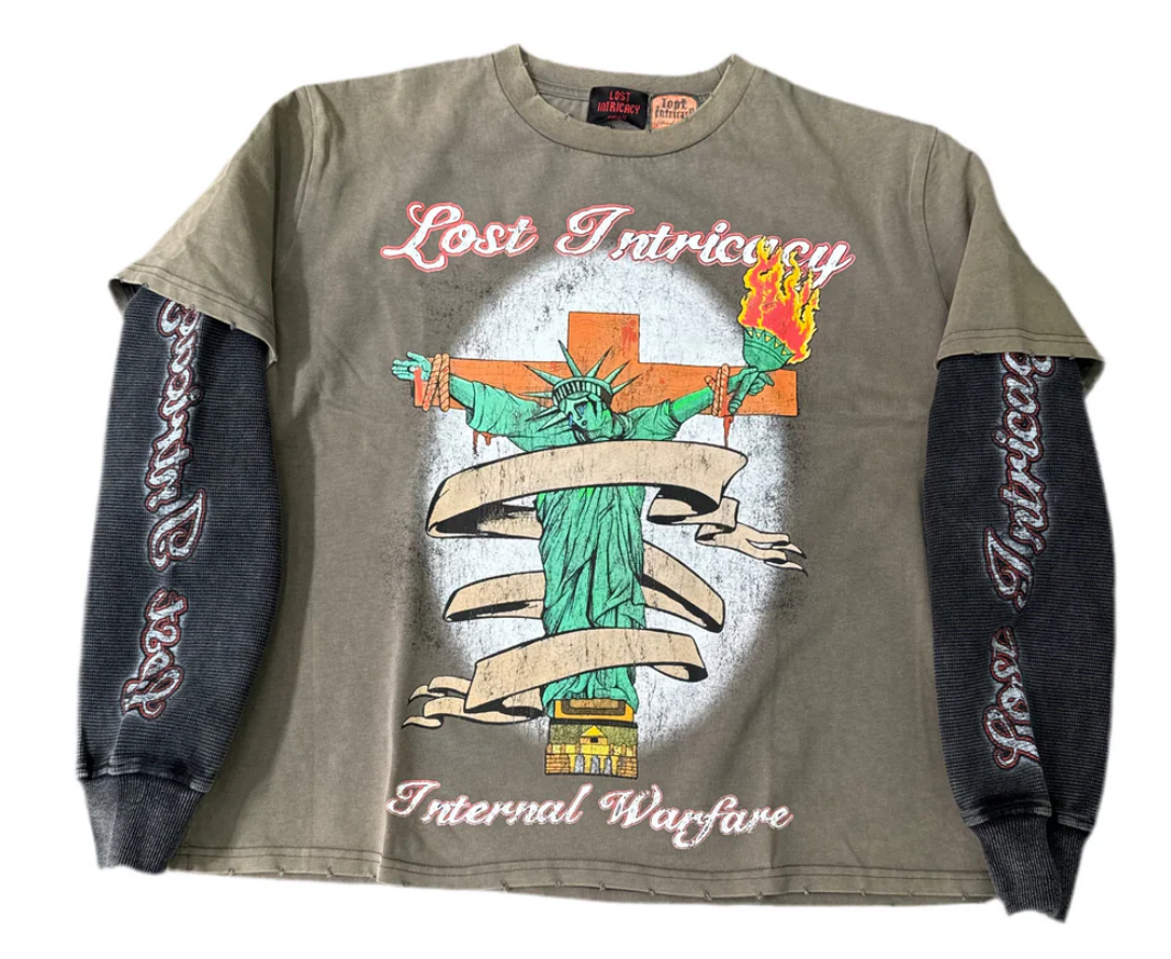 Lost Intricacy’s ‘Liberty’ Longsleeve Thermal – Olive: The Anatomy of Controlled Rebellion