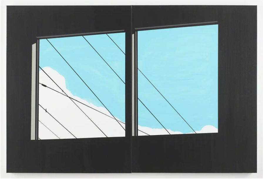 Explore Brian Alfred’s Windows (2018), a minimalist acrylic painting that reflects stillness, space, and perception