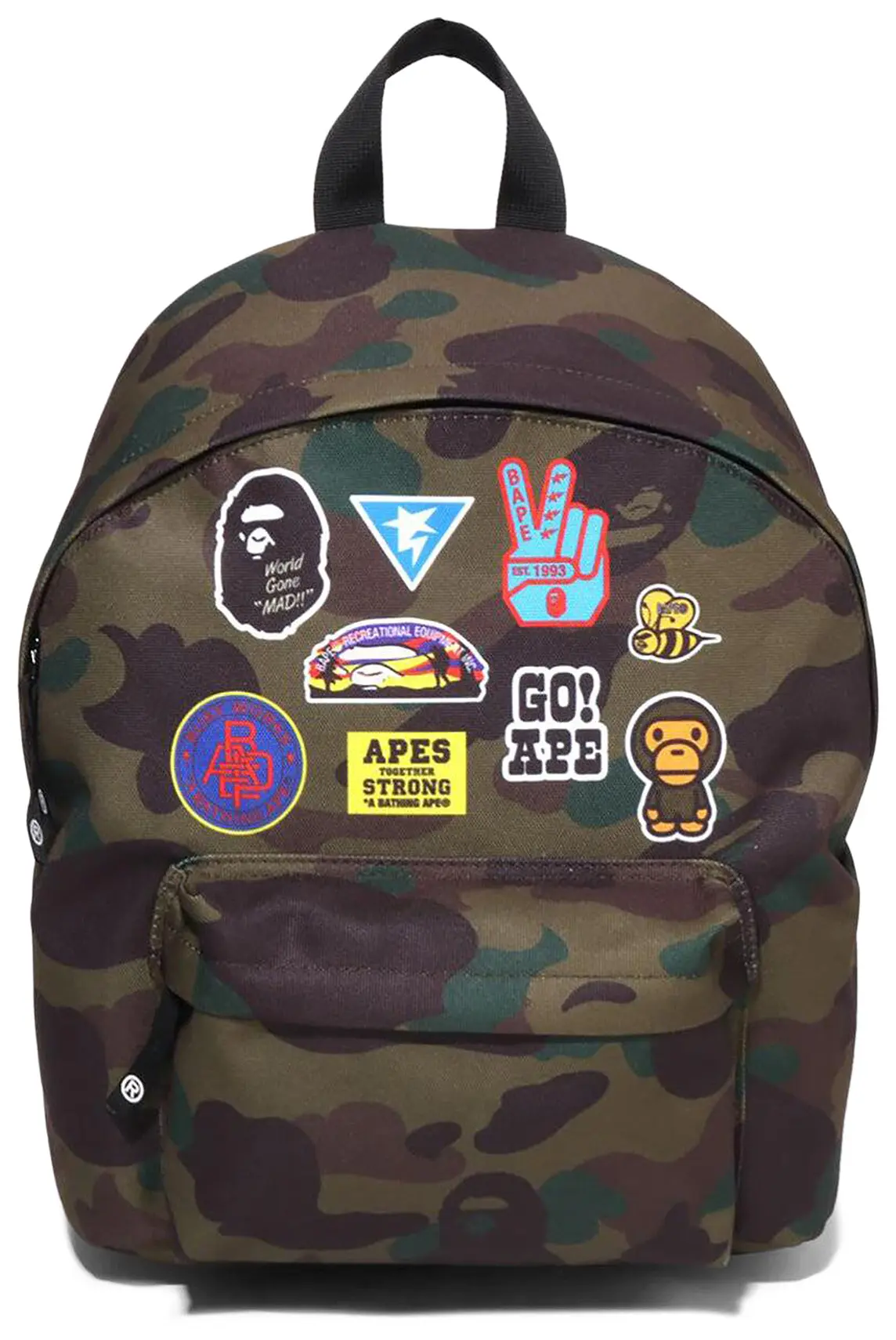 BAPE Kids 1st Camo Patch Print Daypack ‘Green’: From Streetwear Icon to Playground Statement