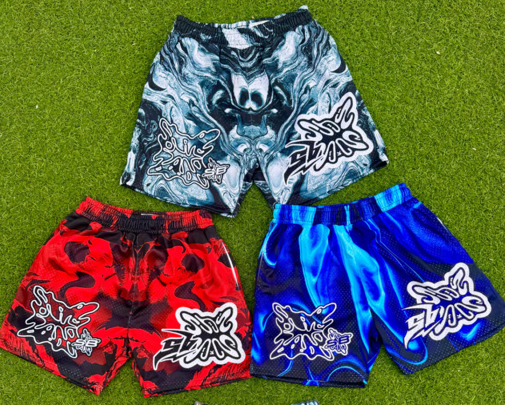 Multicolor SB Color Rush Shorts with mesh lining and drawcord waistband, designed for skateboarding and street style