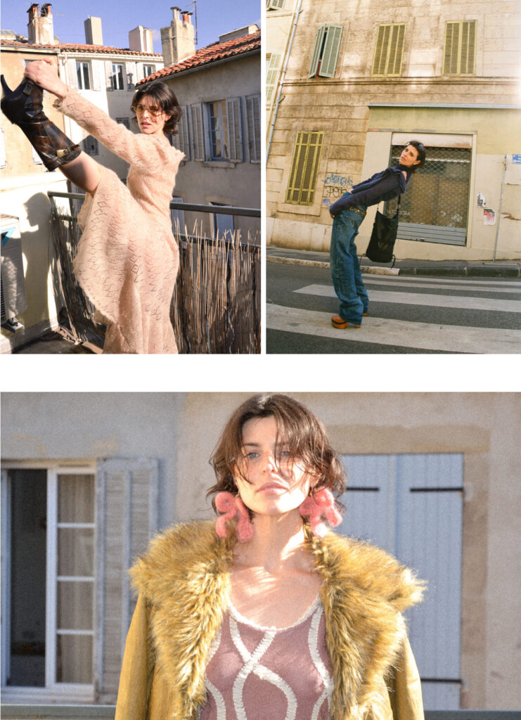 NYC stylist Liana Kornitzer in her, dressed by vintage decor and styled in thrifted French pieces