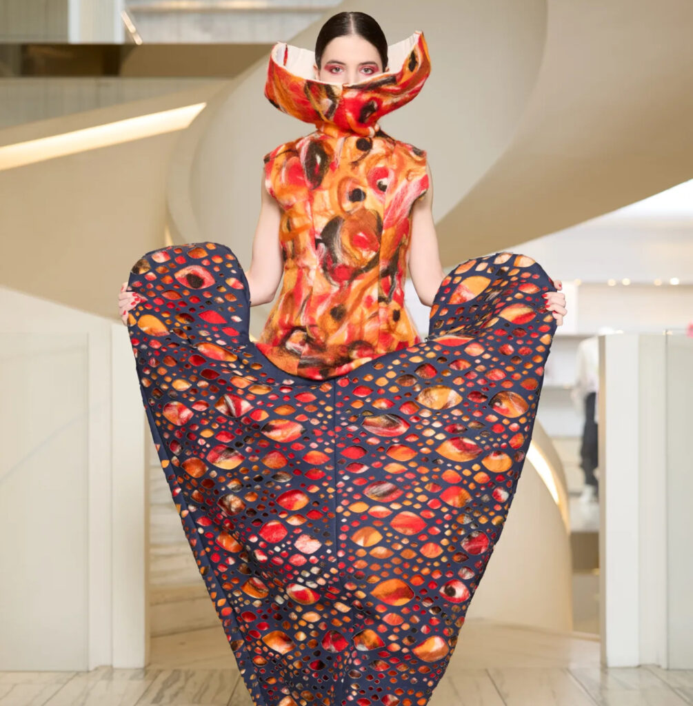 Parsons 2025 BFA fashion students showcase at Barneys New York Downtown, titled “A Common Thread,” with diverse designs