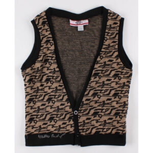 Ferris Bueller’s iconic patterned sweater vest displayed on mannequin at Sotheby’s auction preview in New York, 2025