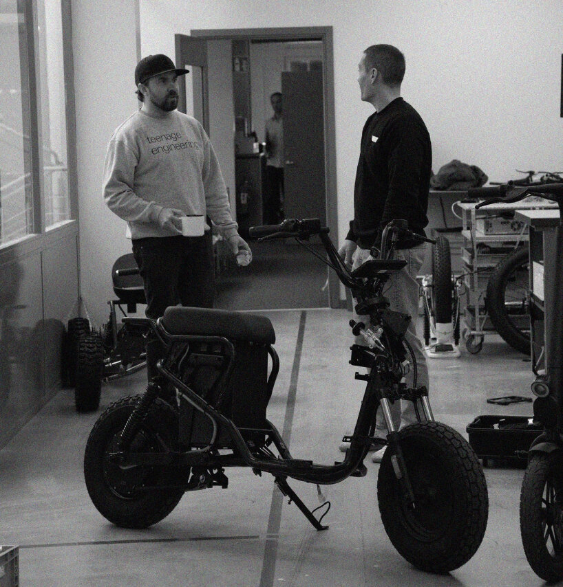 Teenage Engineering EPA-1 customizable electric moped by Vässla, featuring modular design and sleek urban aesthetics