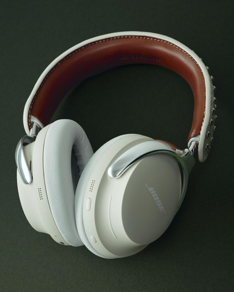 Custom white Bose QuietComfort Ultra headphones designed by Wales Bonner for Coco Gauff and Ben Shelton at Wimbledon
