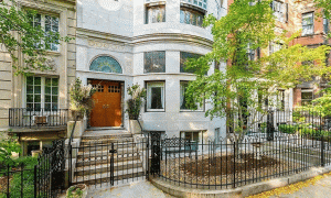 Exterior of the Ayer Mansion with Tiffany mosaics, grand staircase with stained glass, mosaic details inside Ayer Mansion, Commonwealth Avenue view of Ayer Mansion