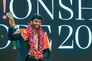 Gukesh Dommaraju, Indian chess grand master. Simon Lim/AFP