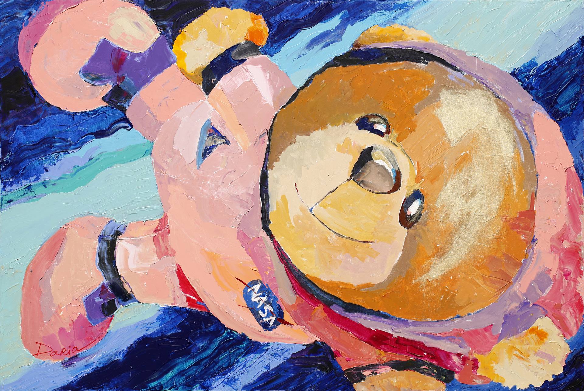 Space Bear: Daria Bagrintseva’s Cosmic Vision on Canvas
